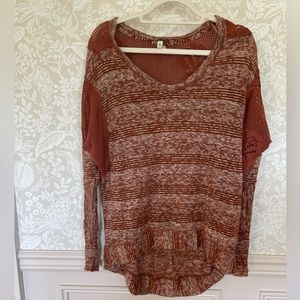 Free People Burnt Orange Long Sleeve